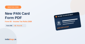 New PAN Card Form PDF Download
