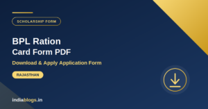Rajasthan BPL Ration Card Form PDF Download
