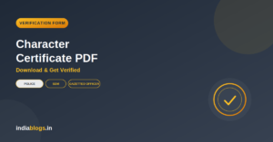 Character Certificate Form PDF Download – Character Certificate Application Form