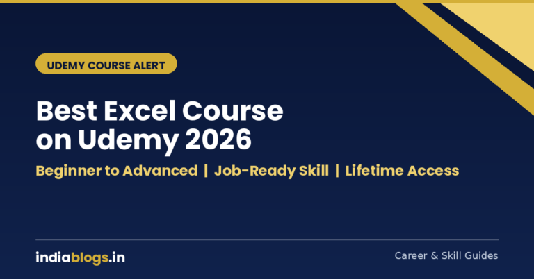 Best Excel course Udemy Hindi guide for job seekers 2026
