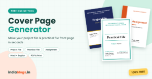 Free cover page generator for project file and practical file from indiablogs.in